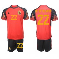 Billiga Belgien Charles De Ketelaere #22 Barnkläder Hemma fotbollskläder till baby VM 2022 Kortärmad (+ Korta byxor)